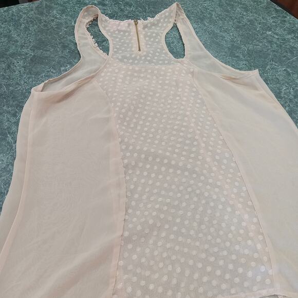 Love On A Hanger Lace Crochet Sheer Dot Tank Top Size Large Boho Fairy Cottage - Picture 7 of 11